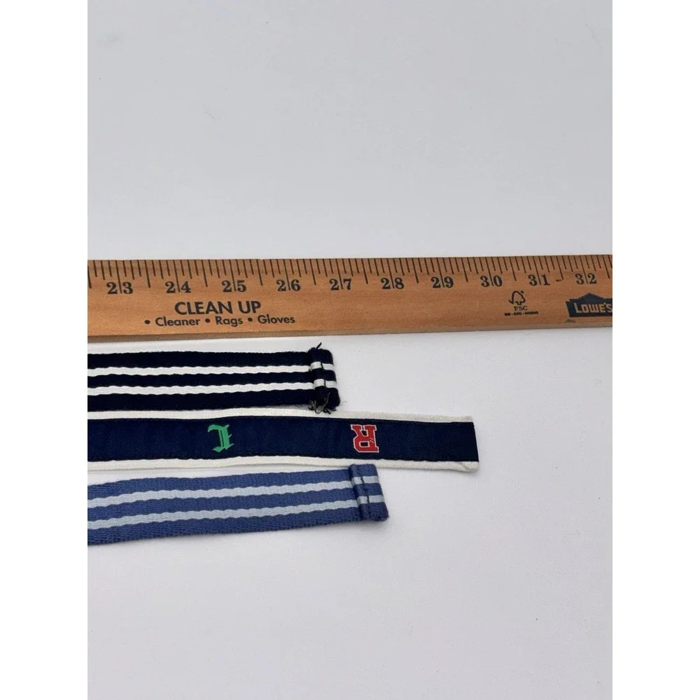 Lot of 3 Polo Ralph Lauren Boys 3T D-Ring Web Belts Striped Adjustable Cotton